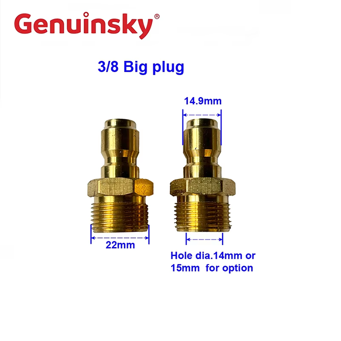Messing 3/8 Zoll Quick Big Plug M22