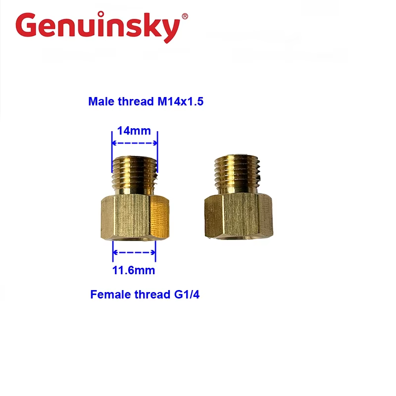 Messing G1/4 -Frau zum M14 -männlichen Adapter